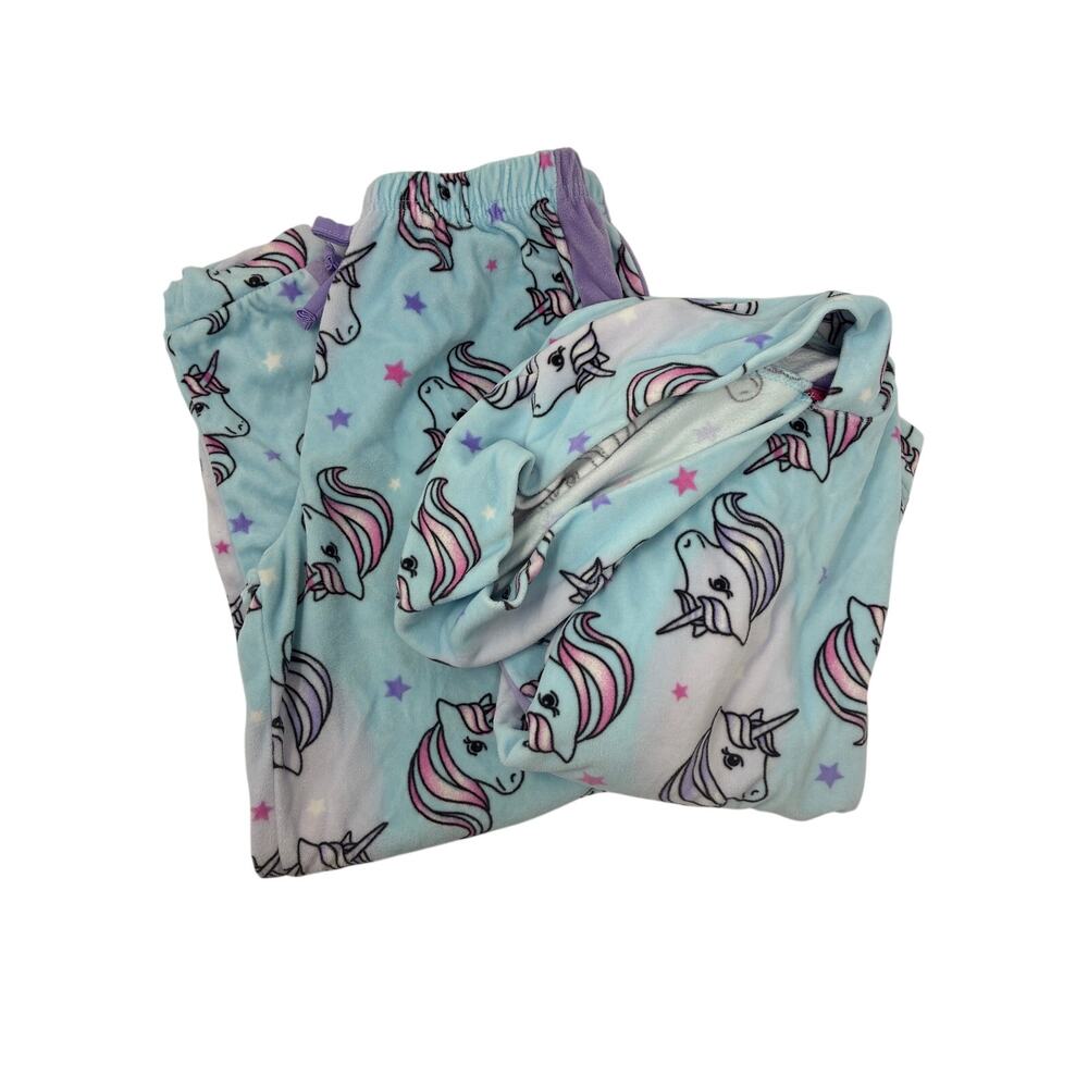 Saint Eve Kids Blue Unicorn Matching Sweats / Pajama Outfit Hoodie Size 7/8